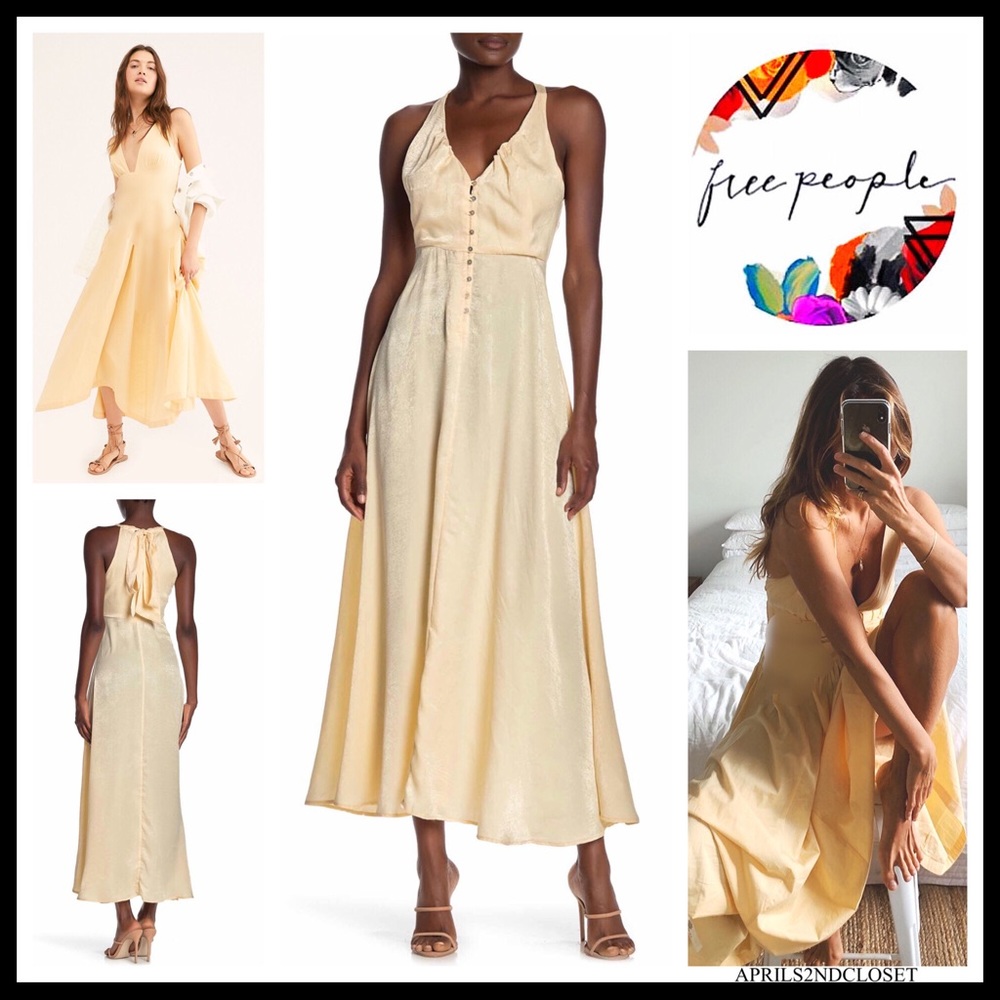 FREE PEOPLE BOHO FLOWY MAXI MIDI TANK DRESS A2C - Picture 14 of 14